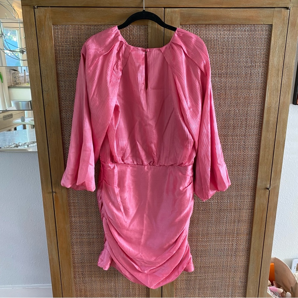 Veronica Beard Pink Charmeuse Gracelynn Dress - Picture 10 of 10